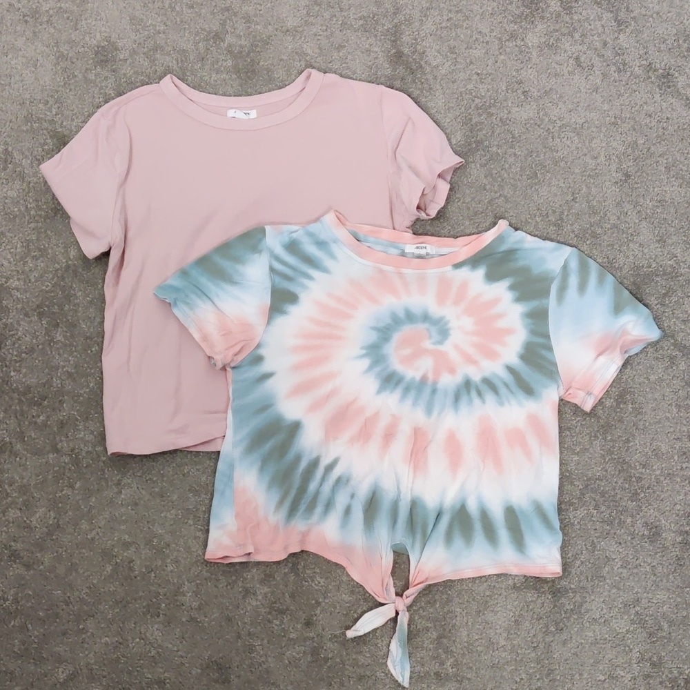 Ardene Women's Tie Dye Cropped T-shirts Set of 3 Size Large Cotton Casual
